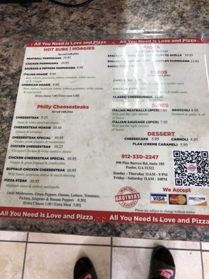 Menu photo 1 The Brothers Pizza & Grill Pooler, GA