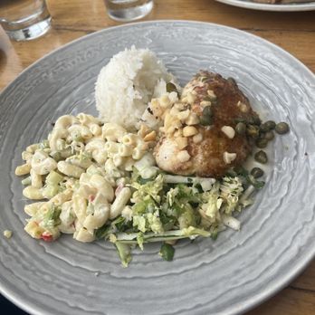 Duke's La Jolla - Sautéed Macnut & Herb Crusted Fresh Fish - New American Near Me - La Jolla, California
