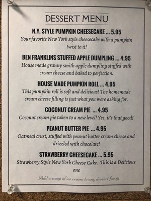 Menu photo 3 Ben Franklins Taproom and Grille New Castle, PA