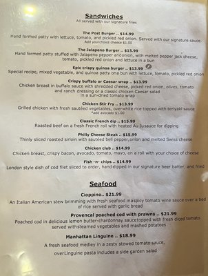 Menu photo 6 The Post Restaurant Modesto, CA