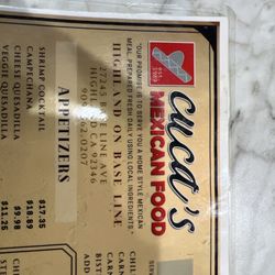 Cuca’s Mexican Food - There's the address no excuses one time and you're hooked for sure