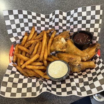 Joy Burgers - Bone- in Wings combo with fries . - Burgers Near Me - Las Vegas, Nevada