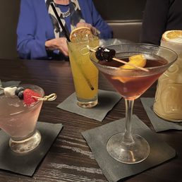 Various Cocktails Served by Scott.  Excellent!!