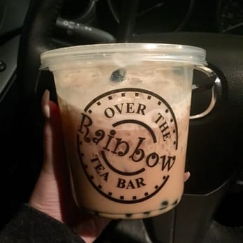 Over The Rainbow Tea Bar - Milk tea w/boba at 75% sweetness! Perfect! ($4.25) - Desserts Near Me - Renton, Washington