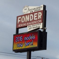 Fonder Sewing Machine Company - Sign came with us after 63 years downtown