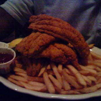 Pappadeaux Seafood Kitchen - Catfish fillets (4) with fries - Seafood Near Me - Houston, Texas