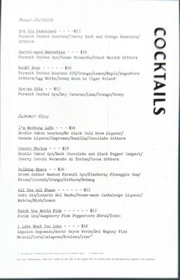 Menu photo 5 Trial+Error Louisville, KY