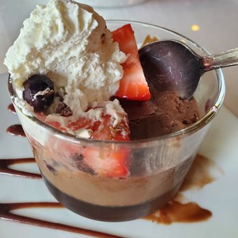 Trattoria Roma - Some dessert that was really great!!!! Fresh berries and whipped cream on a chocolate mouse. Very good! - Italian Near Me - Columbus, Ohio Trattoria Roma - Some dessert that was really great!!!! Fresh berries and whipped cream on a chocolate mouse. Very good! - Italian Near Me - Columbus, Ohio