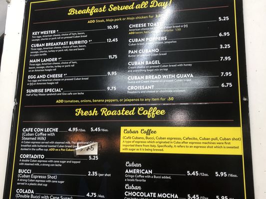 Menu photo 2 Cuban Coffee Queen Clinton Square Market Key West, FL