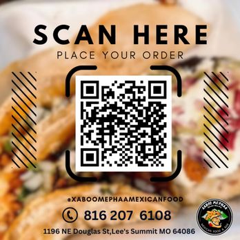 Xaboo Mephaa - a plate of food with a qr code on it - Mexican Near Me - Lee's Summit, Missouri Xaboo Mephaa - a plate of food with a qr code on it - Mexican Near Me - Lee's Summit, Missouri