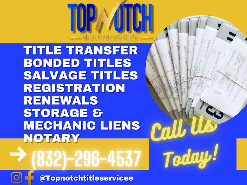TOP NOTCH TITLE SERVICES Updated October 2024 9894 St