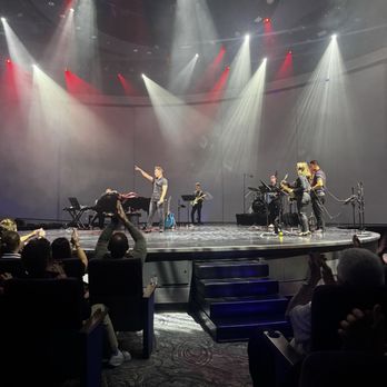 Celebrity Cruises - View of the Theater stage during Travis Cloer's performance. - Boat Tours Near Me - Seattle, Washington Celebrity Cruises - View of the Theater stage during Travis Cloer's performance. - Boat Tours Near Me - Seattle, Washington