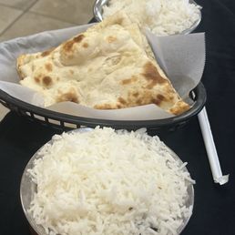 Rice and butter naan Rice and butter naan