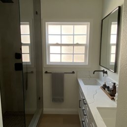 The bathroom came out exactly how we wanted. The bathroom came out exactly how we wanted.