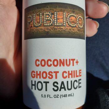 Publico - Coconut + ghost chili hot sauce - New American Near Me - Columbia, South Carolina Publico - Coconut + ghost chili hot sauce - New American Near Me - Columbia, South Carolina