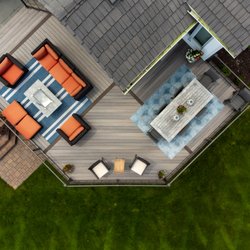 Mike Jansen Custom Decks - TimberTech Ashwood Decking with Mocha Accents & Westbury Verticable Railing