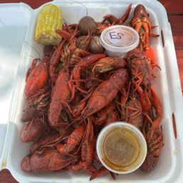 Cajun garlic butter and extra spicy seasoning!