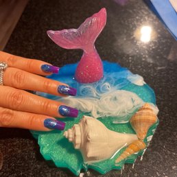 Mermaid inspired! Ready for the beach nails!