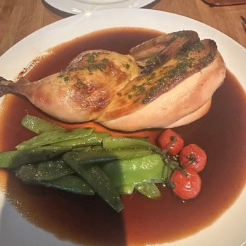 Kingbird - Half roasted chicken dinner. What's up with drowning my food? Chicken was overcooked and dry. - Breakfast & Brunch Near Me - Washington, DC, District of Columbia