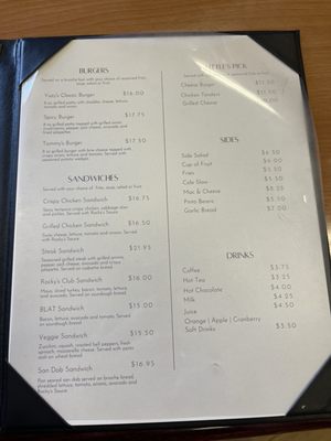Menu photo 1 Rocky's Cafe Seaside, CA