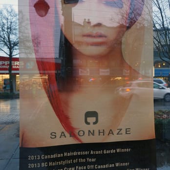 Salon Haze - Their credentials in the window - Hair Salons Near Me - Vancouver, British Columbia