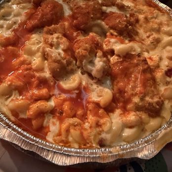 Nadia's Mac Shack - Buffalo Chicken Mac (Minus bleu cheese per my request) - Salad Near Me - Cool, California