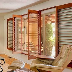 Joy's Blind Designs - We installed these wooden blinds to maximize the light in the house while still allowing for privacy (the bottom 2/3 can be closed)
