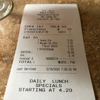 El Sol - Not bad for a full belly and a buzz - Mexican Near Me - Pine Bluff, Arkansas El Sol - Not bad for a full belly and a buzz - Mexican Near Me - Pine Bluff, Arkansas