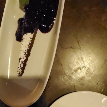 Delicia - Chocolate Torte with blueberry sauce! - Latin American Near Me - Indianapolis, Indiana