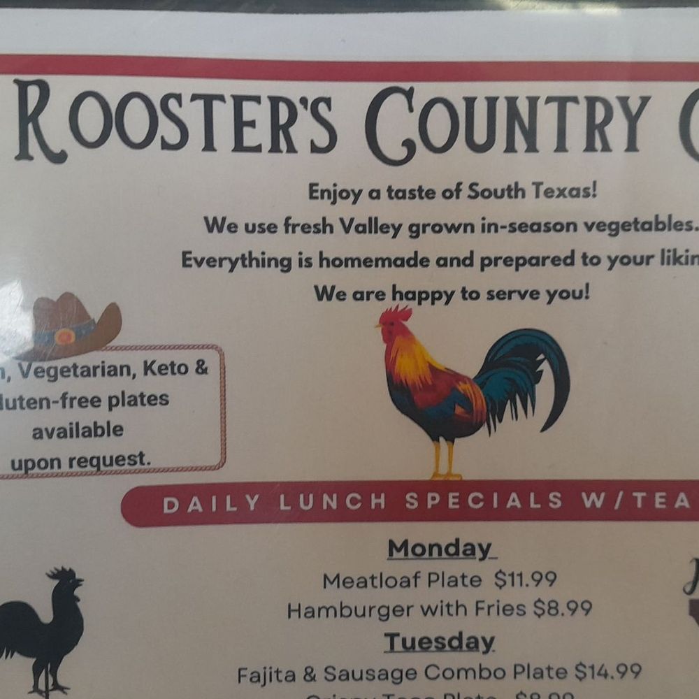 Rooster's Country Cafe - New American Near Me - Harlingen, Texas Rooster's Country Cafe - New American Near Me - Harlingen, Texas