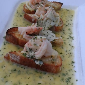 BRIX Wine Cellars - Shrimp Scampi Bruschetta.....Delicious ! - Wine Bars Near Me - Houston, Texas