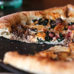 Three Bears Brewery and Restaurant - Crust of Elk and Kale Pizza ($32.50) - I like the flavorful, chewy crust. Apparently uses a 72-hour reverse ice water ferment
