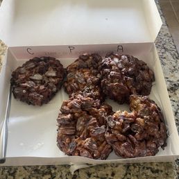 Cherry, pineapple & apple fritters with pecans. Cherry, pineapple & apple fritters with pecans.