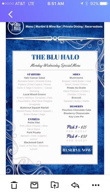 Menu photo 7 The Blu Halo Tallahassee, FL Menu photo 7 The Blu Halo Tallahassee, FL