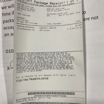 The UPS Store - Next ups accepting my package they refuse - Shipping Centers Near Me - Albuquerque, New Mexico