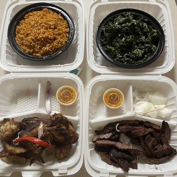 Bros J Suya - Wicked wings and jollof rice  Suya and stewed greens - African Near Me - Beltsville, Maryland