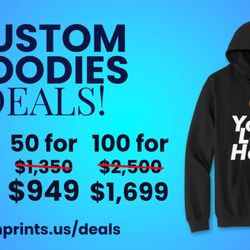 Alien Prints - Custom Hoodies starting at $16.99. Learn more at alienprints.us/deals
