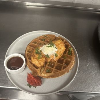The Local - Got the HOT CHICKEN & WAFFLE and the CHICKENPHILLY absolutely gas!!! Service was quick and patient as I couldn't decide what I wanted - Breakfast & Brunch Near Me - Neptune Beach, Florida