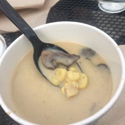 Little Carmine's - Soup of the day: Cream of corn & artichoke with mushrooms Soooooo yummy