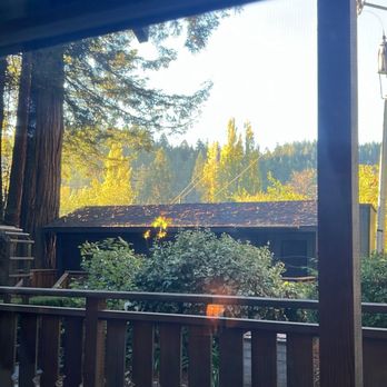 Dawn Ranch - View from our cabin - Hotels Near Me - Guerneville, California Dawn Ranch - View from our cabin - Hotels Near Me - Guerneville, California