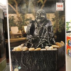 Family Dollar Store - 4/17/18. Tuesday afternoon. Lucky Buddha Fountain! Ten bucks. Cool!