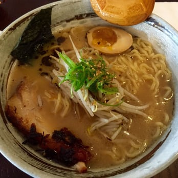 Marumen - Shoyu ramen w marinated egg and roast pork belly slice - Ramen Near Me - Fairfax, Virginia