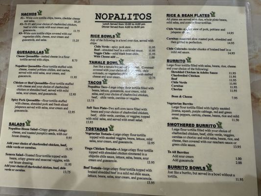 Menu photo 1 Nopalitos Sacramento, CA