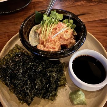 Happa Restaurant - Spicy tuna with roasted seaweed special. - Izakaya Near Me - Gardena, California Happa Restaurant - Spicy tuna with roasted seaweed special. - Izakaya Near Me - Gardena, California