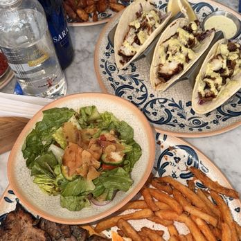 Patio By La Pasha - Fish taco and white chicken - Mediterranean Near Me - Houston, Texas