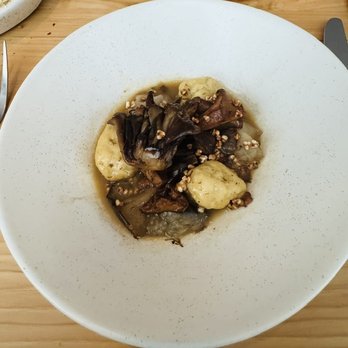 Firstborn - Maitake mushrooms, tofu gnudi, eggplant, garlic - Chinese Near Me - Los Angeles, California
