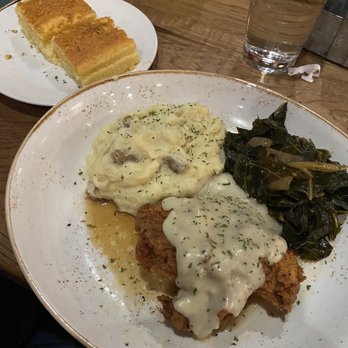 44 & King - Country Fried Chicken, garlic smashed potatoes, sweet tea collards and a side of cornbread. - Pubs Near Me - Myrtle Beach, South Carolina