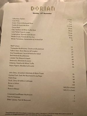 Menu photo 3 Dorian London, XGL