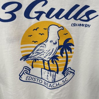 3 Gulls Creamery - Tshirt - Ice Cream & Frozen Yogurt Near Me - Edisto Island, South Carolina
