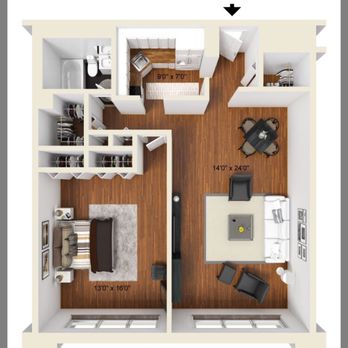 The Ivanhoe - 1br/1ba layout - Apartments Near Me - Hackensack, New Jersey